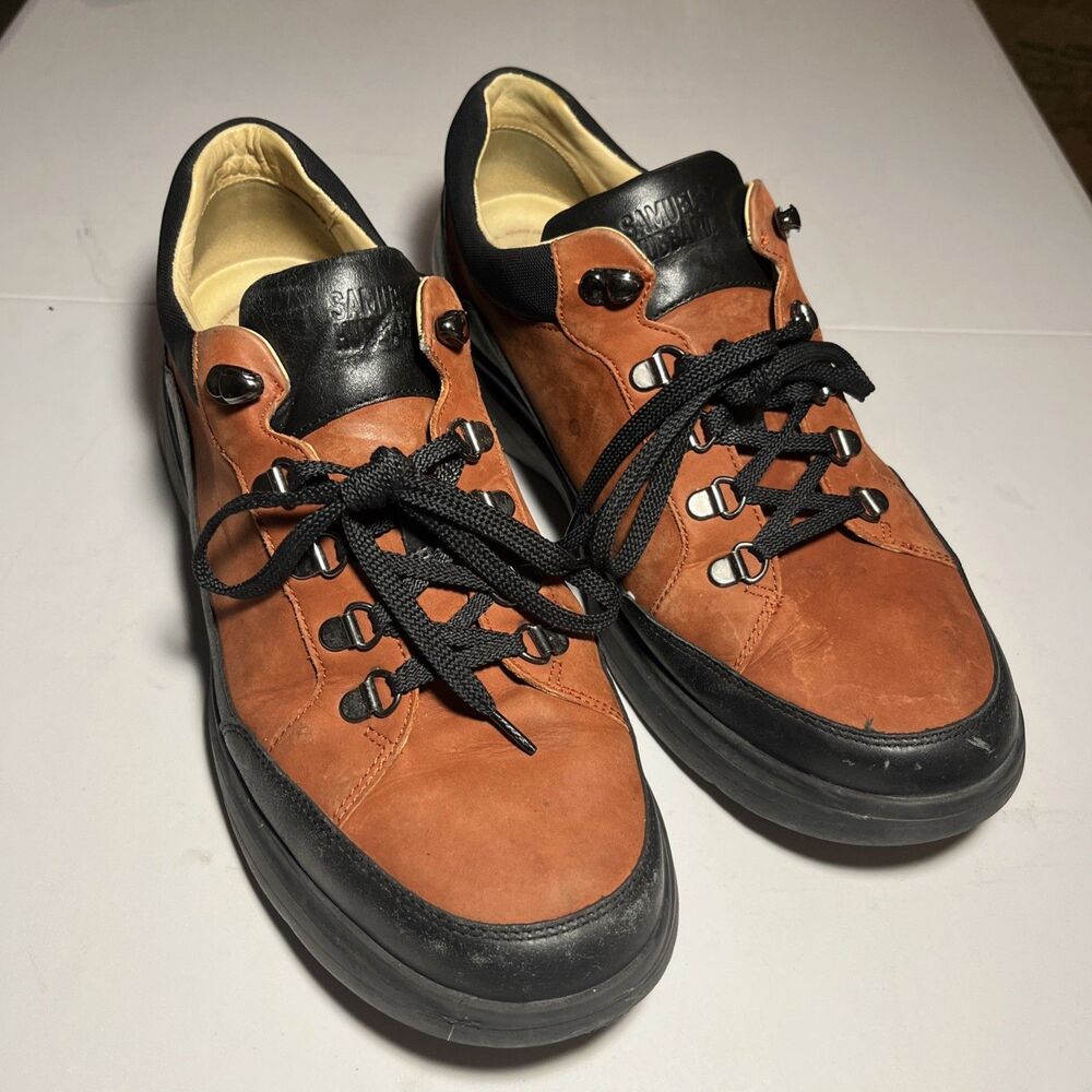 Samuel Hubbard Men's Performance Walker Shoe Red Nubuck Leather Comfort Sneaker